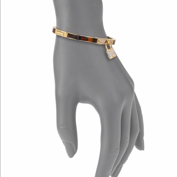 Michael Kors Gold-tone Tortoise Padlock Bangle - Picture 3 of 3